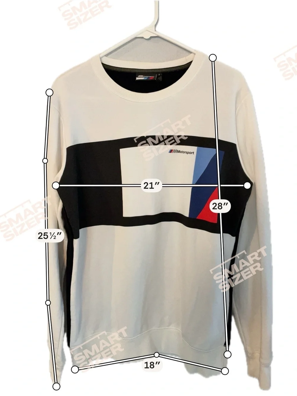 BMW M Motorsport Crewneck Sweatshirt Small 2019 White BMW Racing